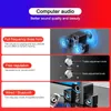 USB-trådlöst + Bluetooth-högtalare Högtalare Musikspelare Subwoofer Sound Box PC Datortelefoner Skrivbord Laptop TV Tablet