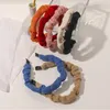 Frauen Bunte Mode Herbst Haar Hoops Einfarbig Gestrickte Wolle Stirnbänder Für Mädchen Koreanischen Stil Weiches Haar Zubehör