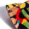 Matka Outdoor Multicolor Rainbow Faux Fur List Wzór Wiadro Kapelusz Zima Miękkie Ciepłe Gorros Mujer 211119