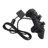 Controladores de jogo Joysticks Controlador com fio preto 1,8 M Joystick remoto duplo Gamepad Joypad para 2 PS2 K5 prático