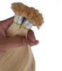 Längd 20 "100g 1g / s italiensk keratin lim du tips hairpre bonded hårförlängningar indiska remy hår anpassade färger