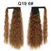 22inch 100g Syntetiska ponytails wrap på klipp hårförlängningar bitar hög temperatur fiber