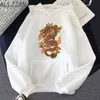 Autunno Inverno Cinese Golden Dragon Felpe con cappuccio da uomo Harajuku Cartoon Graphic felpa manica lunga Streetwear maschio Dropshipping Y211122