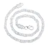 925 sterling silver 20 tum 5mm kran kedja halsband för kvinnor man mode bröllop engagemang party charm smycken