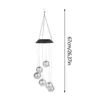 Lâmpadas solares LED Spinning Spinner Ball Lights para decoração de jardim Vento Chime Outdoor Christmas Windbell Light Powered