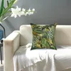 Cushion/Decorative Pillow Vintage Green Tropical Bird Jungle Garden Pillowcase Printed Polyester Cushion Cover Decorations Throw Case Home