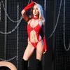 Europeisk stil exotisk underkläder sätter ny sexig nattklubb halter underkläder set kvinnlig stripper outfit erotiska underkläder sätter y0911
