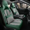 Funda de lino para asiento de coche de cuero PU con costuras a la moda compatible con Volkswagen Jetta Santana Lavida Sagitar cojín para asiento interior de automóvil