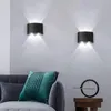 Modern LED-vägglampa 2W 4W 6W Dubbelhuvud upp och ner Inomhus Heminredning Belysning Aluminium Balkong Vägglampa