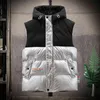 Winter Mannen Ultralight Dun Down Jacket Vest White Duck Down Hooded Jassen Mouwloze Parkas Warme Jas Parka Draagbare Uitloper Y1103