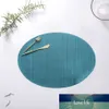 Padrão de bambu oval Placemat mesa / tapetes de tigela, mancha resistente ao calor / anti-skid PVC Desktop Protection Pad, jantar em casa Xmas Decor