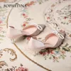Sophitina zoete stijl doek vrouwen schoenen pompen hoge hakken dunne vlinder-knoop dressing mooie zomer puntige teen fo13 210513