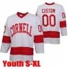 Maglia Cornell Big Red NCAA College Hockey Ken Dryden Joakim Ryan Cam Donaldson Yanni Kaldis Riley Nash Max Andreev Michael Regush