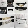 & Fashion Aessories Gold Chain Belt Elastic Sier Metal Waist Belts For Women Ceiture Femme Stretch Cummerbunds Ladies Coat Ketting Riem Wais