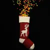 Christmas Knitted Stockings Decorations Festival Gift Bag Fireplace Xmas Tree Hanging Ornaments Decor