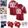 NCAA Ole Miss Rebels Maillots de football universitaire DK Metcalf Jersey Scottie Phillips Isaiah Wollard Laquon Treadwell Chad Kelly Maillots Maillot personnalisé