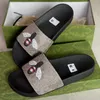 Designer heren slides dames hakken rubberen glijbaan sandaal zomer strand flops helder leer reliëf slippers feestschoenen 267-311