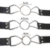 Bondages open mond gag bal flirten o ring bdsm slave pu lederen bondage beperkingen gay fetish vrouwen erotische sex accessoires voor volwassenen 1122