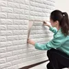 Papéis de parede 3D Adesivos de parede Rolo Papel de parede autoadesivo Imitação de tijolo Plano Decoração de casa para paredes Papel De Pared