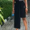 Women Skirt High Waist Bodycon Pleated Ruffle Slim Elegant Office Ladies Classy Work Wear Modest African Fashion Falads 210621