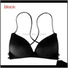 Reggiseni Donna Abbigliamento Drop Delivery 2021 1Pc Imbottito Wireless Stretch Moda Reggiseno Canotta Sexy Cinturino incrociato Donna Casual Bralette Femminile Underwe