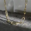 Thick Necklace 925 Silver Choker Natural Zircon Charm Minimalism Vintage Women Jewelry