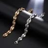 11MM Stainless Steel Coffee Beans Link Chain Fashion Necklaces Hip Hop Jewelry