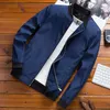 Herenjacks 2022 Spring bommenwerper mannelijke buitenkleding slank fit solide kleur jassen mode man streetwear honkbal kleding