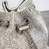 Bolsas de noche Diamantes Borla Bolsa de embrague Mujeres Diseñador de lujo Cadena Anillo de metal Manija Brillante Cristal Cubo Monedero Boda nupcial Pa294b