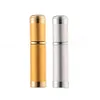 5ML Aluminum Sprayer Transparent Glass Perfume Bottle Travel Spray Bottle Portable Empty Cosmetic Containers With Aluminums Sprayers