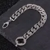 Bracciale vintage con catena di vite intagliata in argento 925 con lettera G. Accessori da strada personalizzati per uomo e donna286K