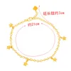 Anklet Bracelet Pure 24Kゴールド裸足かぎ針編みサンダルフットジュエリーレッグ女性エゲールレッグチェーンのためのフットブレスレット上の新しいアンクレット