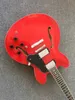 Wholesale Guitars China Factory Custom New Jazz Electric Guitar Semi Hollow Body In Red 20150520