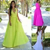 Kayotuas Women Dress Brand Summer Long Maxi Boho Party Beach Sleeveless V-Neck Sundress Solid Sashes Holiday A-Line Clubwear 210522