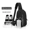 Fenruien Brand Men Fashion Crossbody Bag Casual Water Repellent Male Shoulder Bag USB Charging Short Trip Travel Chest Pack K713
