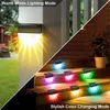 Światło tarasu słonecznego Wodoodporne Outdood LED Light Lampa uliczna na patio schody podwórkowe Ogród Oświetlenie