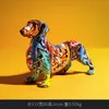 Objets décoratifs Figurines créatives salon couleur chien décoration artisanat maison entrée armoire ventes Simple moderne résine