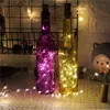 LED زجاجة سدادة الضوء 20 الأسلاك النحاسية أضواء عيد الميلاد مصابيح عطلة الزخرفة الزخرفية الزر النبيذ الزر زر البطارية Coppers الضوء
