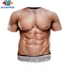 Anime 3D-print T-shirt Dames T-shirts Dier Naakte Harige Harige Mens Naakt Huid Borst Muscle Man T-shirt Harajuku Fake Muscle Shirts 210409