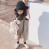 Costume fille été bébé fille vêtements Style japonais et coréen gilet sans manches + salopette ensembles de vêtements pour enfants 210625