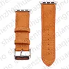 Geschenkontwerper M Top Watchbands Watch Band Band 41 mm 42 mm 38 mm 40 mm 44 mm 45 mm Iwatch 1 2 3 4 5 6 SE 7 Banden Leather Belt Bracelet Fashion Polsband Print Strikken Watchband