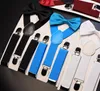 Kids Suspenders and Bow Tie Set for 1-10T 32colors Baby Braces Elastic Y-back Red Pink Black Blue Boys Girls