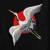 T Shirt Men Embroidery Chinese Animal Cotton Casual ee s Short Sleeve O Neck Retro Crane Summer op Youth G1217