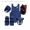 Set completo di equipaggiamento protettivo Sanda Bambini adulti Club di arti marziali Combattimento Boxe Attrezzatura per l'allenamento Tuta da combattimento reale Ginocchiere per gomiti