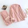 Couple Winter Pajama Set Thick Warm Flannel Homewear Plus Velvet Lounge Wear Female Home Service Clothes Suit Long-sleeve Pijama 211112