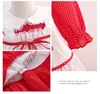 Enfants espagnol vêtements filles fraise robe point de vague infantile arc robes de bal automne enfant en bas âge fête d'anniversaire Boutique robes 210615