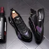 Scarpe eleganti da uomo primavera autunno stile europeo Scarpe da ginnastica di lusso in pelle di marca di moda all'aperto Sneakers mocassini da lavoro con la suola spessa B156