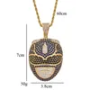 Pendant Necklaces Micro Paved Cubic Zirconia Bling Iced Out Cartoon Character Pendants Necklace For Men Hip Hop Rapper Jewelry Gold Colo