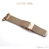 Bandes de montre intelligente Milan maille ceinture 316 en acier inoxydable Bracelet de poignet bracelet de sport pour Apple série 38/42mm modèle universel or