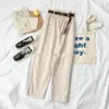 Harajuku Wysoka Talia Streetwear Spodnie Cargo Kobiety Casual Joggers Spodnie Dysfunda Luźne Spodnie Koreańskie Pantalon Belt Ropa Mujer 210421